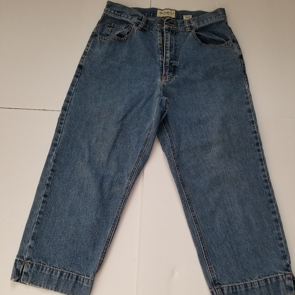 Eddie Bauer Jeans Women's Size 8 Capri High Rise Blue Denim